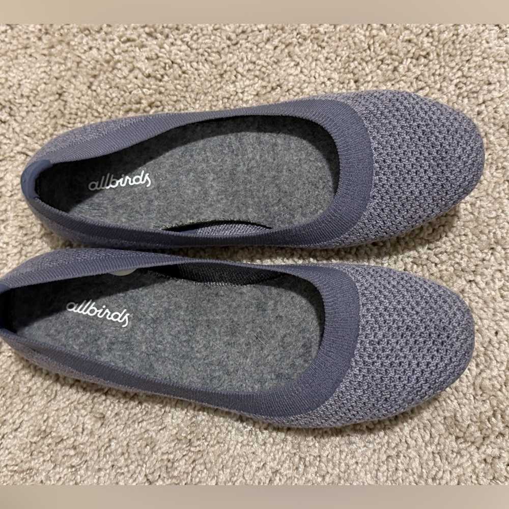 Allbirds Tree Breezer Knit Ballet Flats in Blue Grey Color Women’s 7.5 - Picture 1 of 7